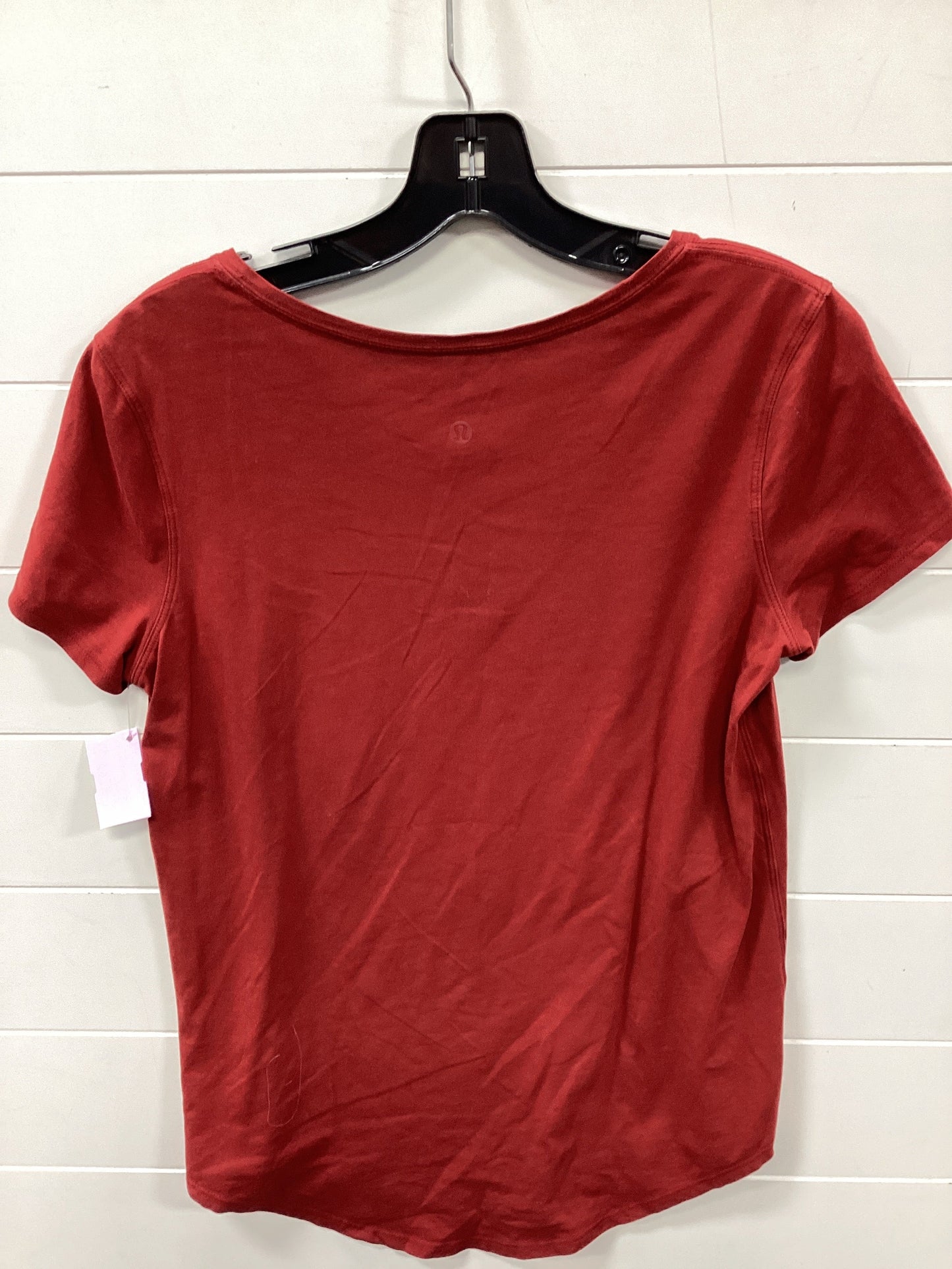 Athletic Top Ss By Lululemon In Red, Size:10