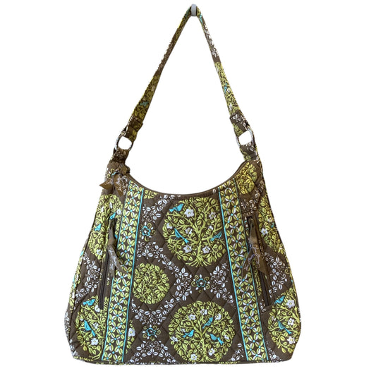 Handbag By Vera Bradley In Brown & Green, Size:Large