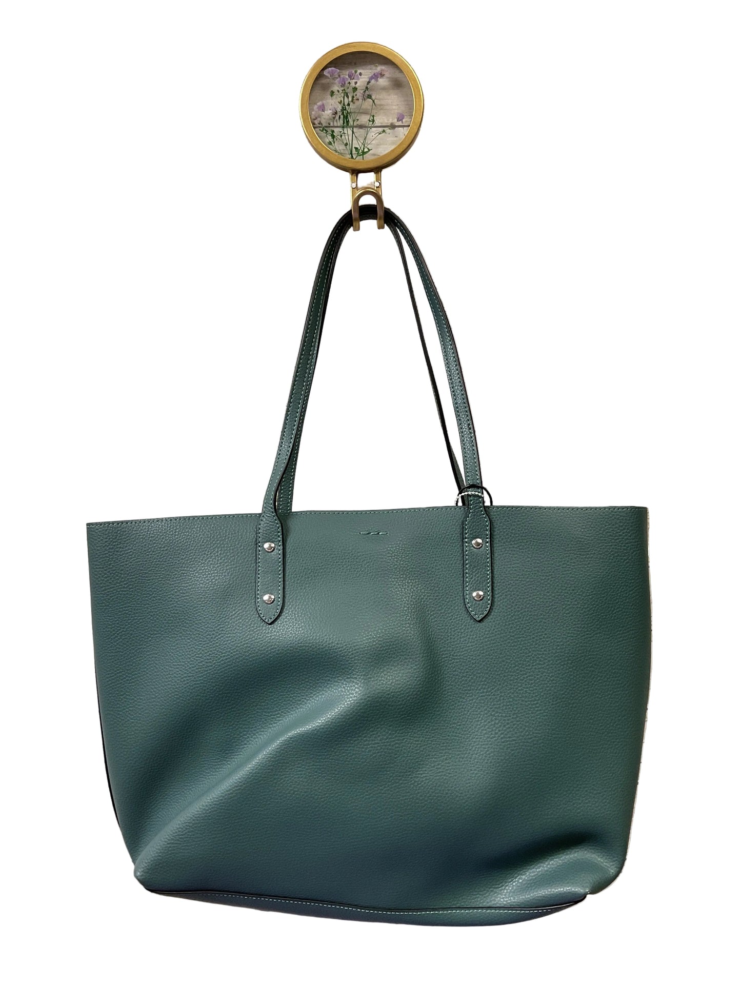 Handbag Designer By Coach In Green, Size:Large
