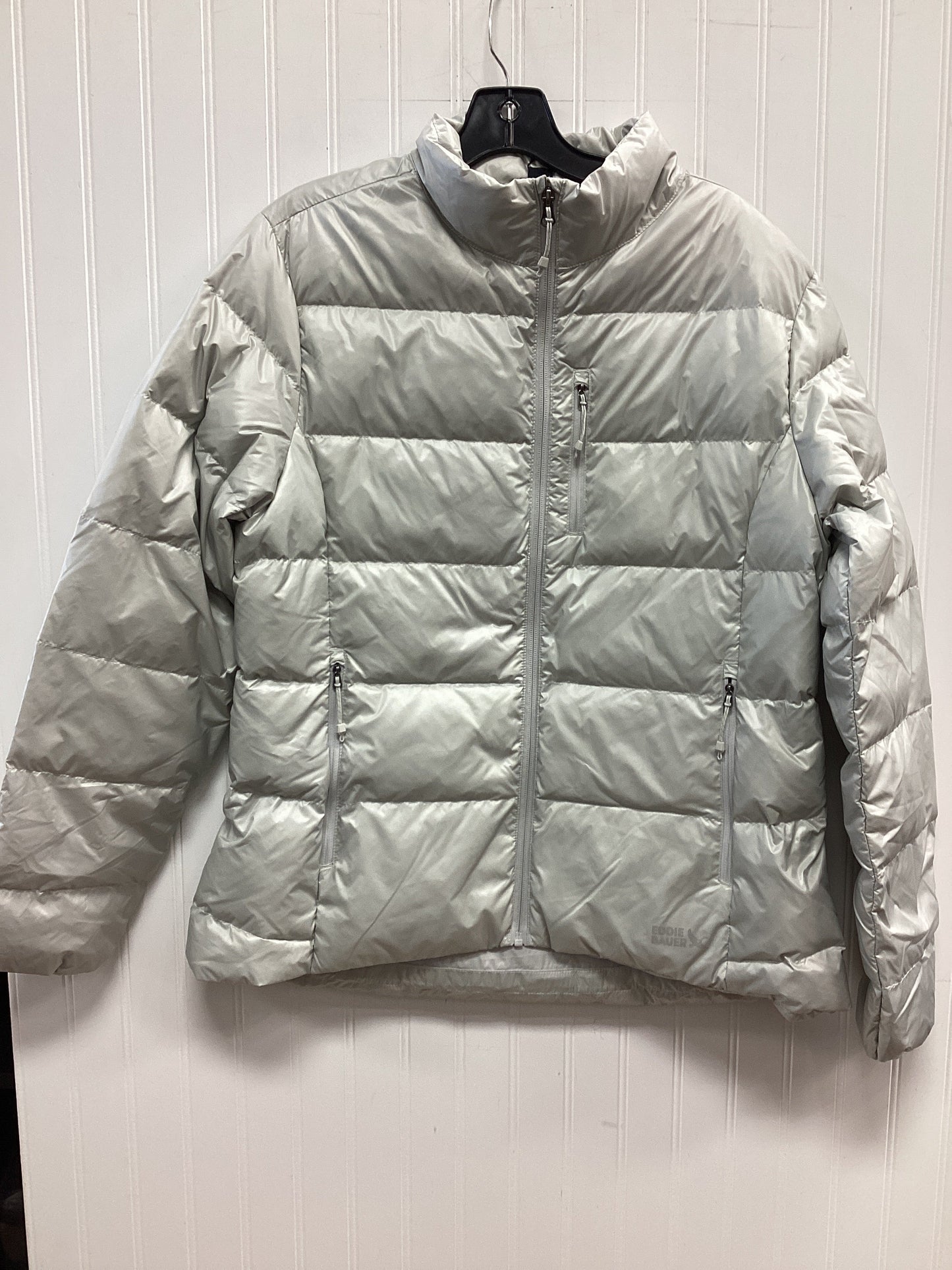 Coat Puffer & Quilted By Eddie Bauer In Grey, Size:L