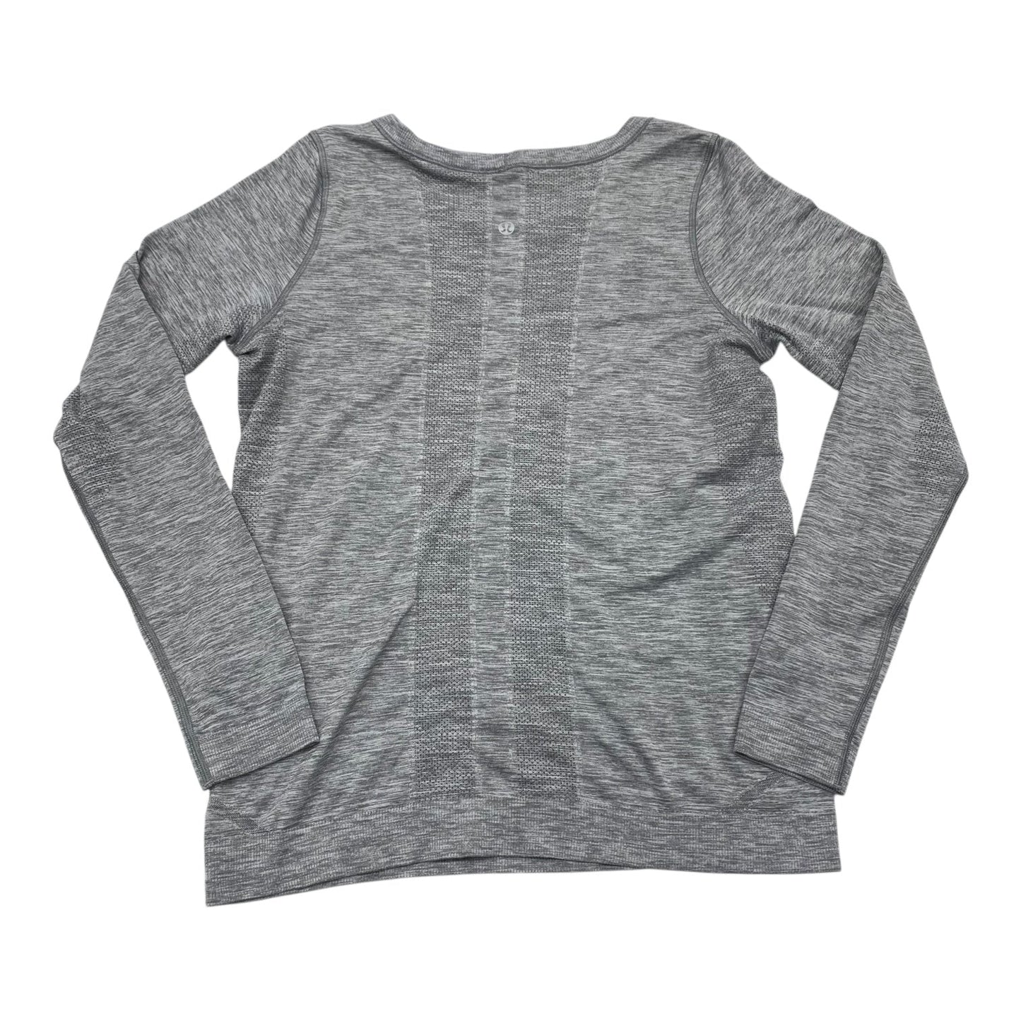 Athletic Top Ls Collar By Lululemon In Grey, Size:M