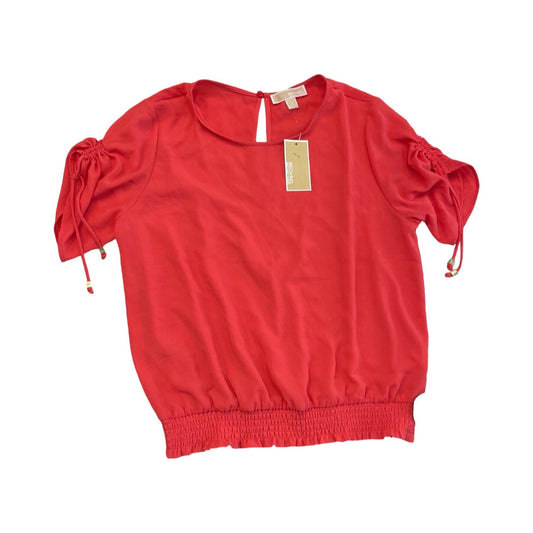 Top Ss By Michael By Michael Kors In Coral, Size:L