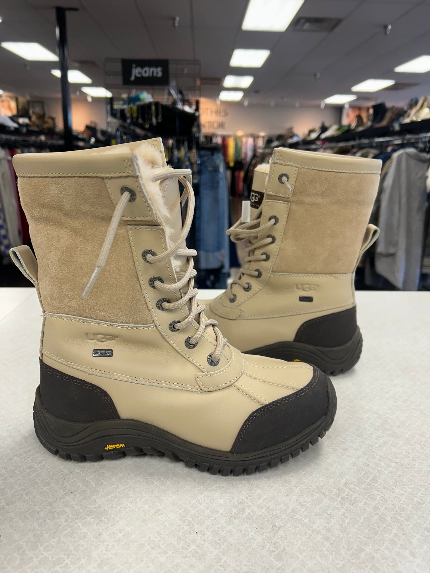 Boots Designer By Ugg In Cream, Size:7