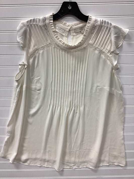 Top Sleeveless By Loft In Cream, Size:Xl