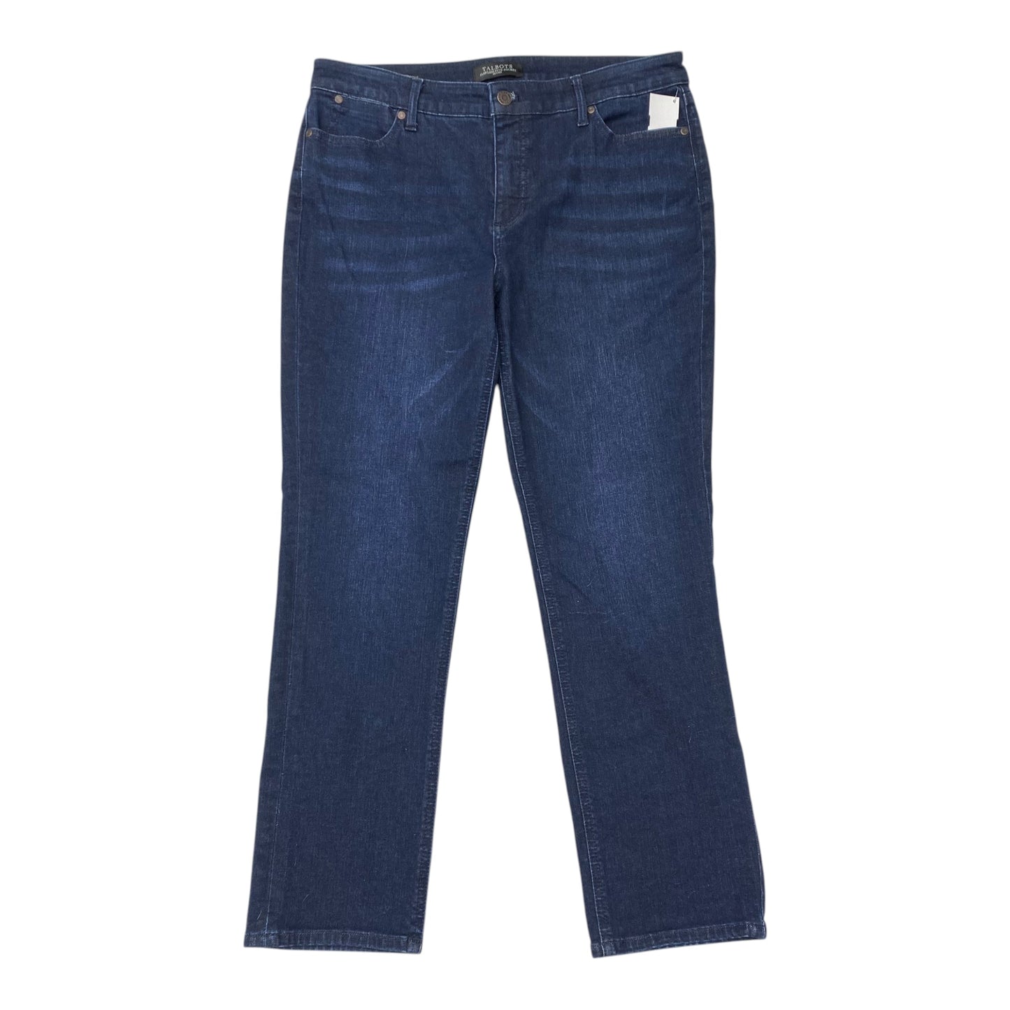 Jeans Straight By Talbots In Blue Denim, Size:12P