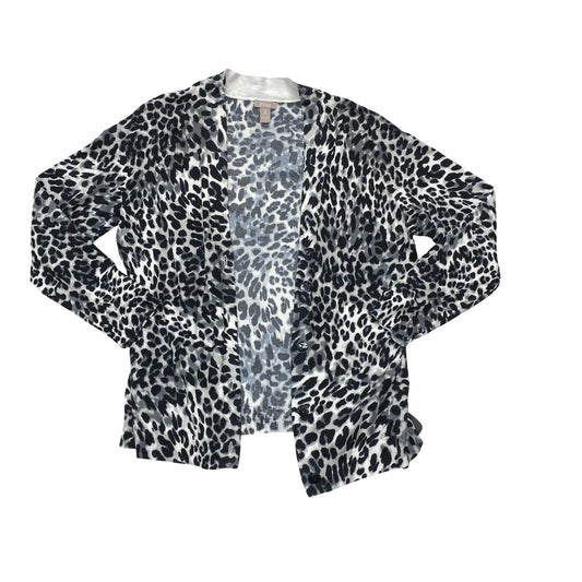 Sweater Cardigan By Chicos In Animal Print, Size:Xl