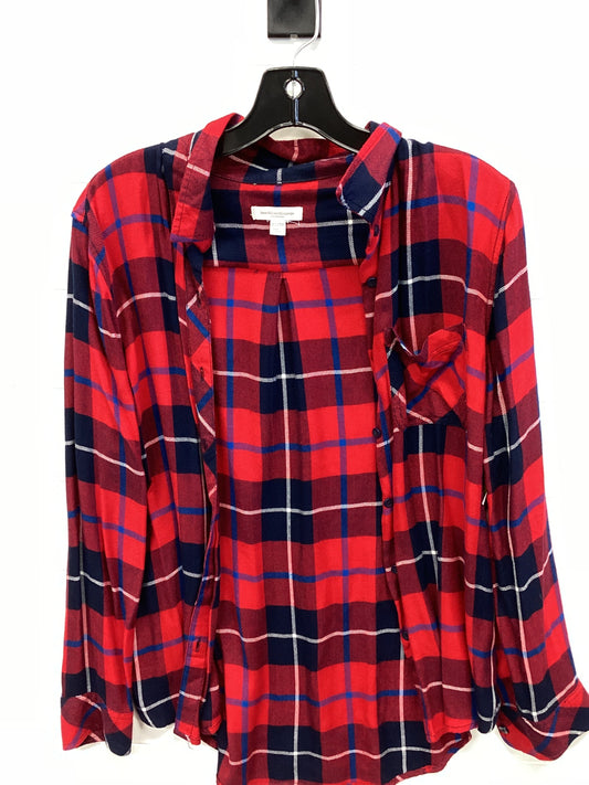 Top Ls By Beachlunchlounge In Plaid Pattern, Size:Xs