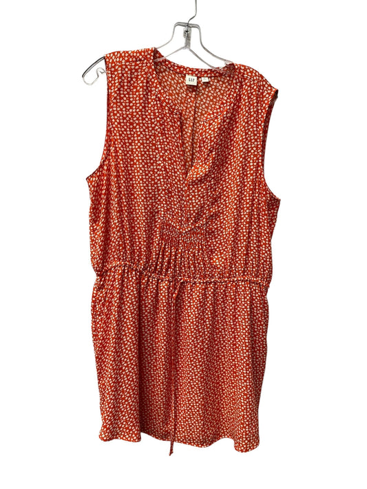 Dress Casual Midi By Gap In Orange, Size:Xl