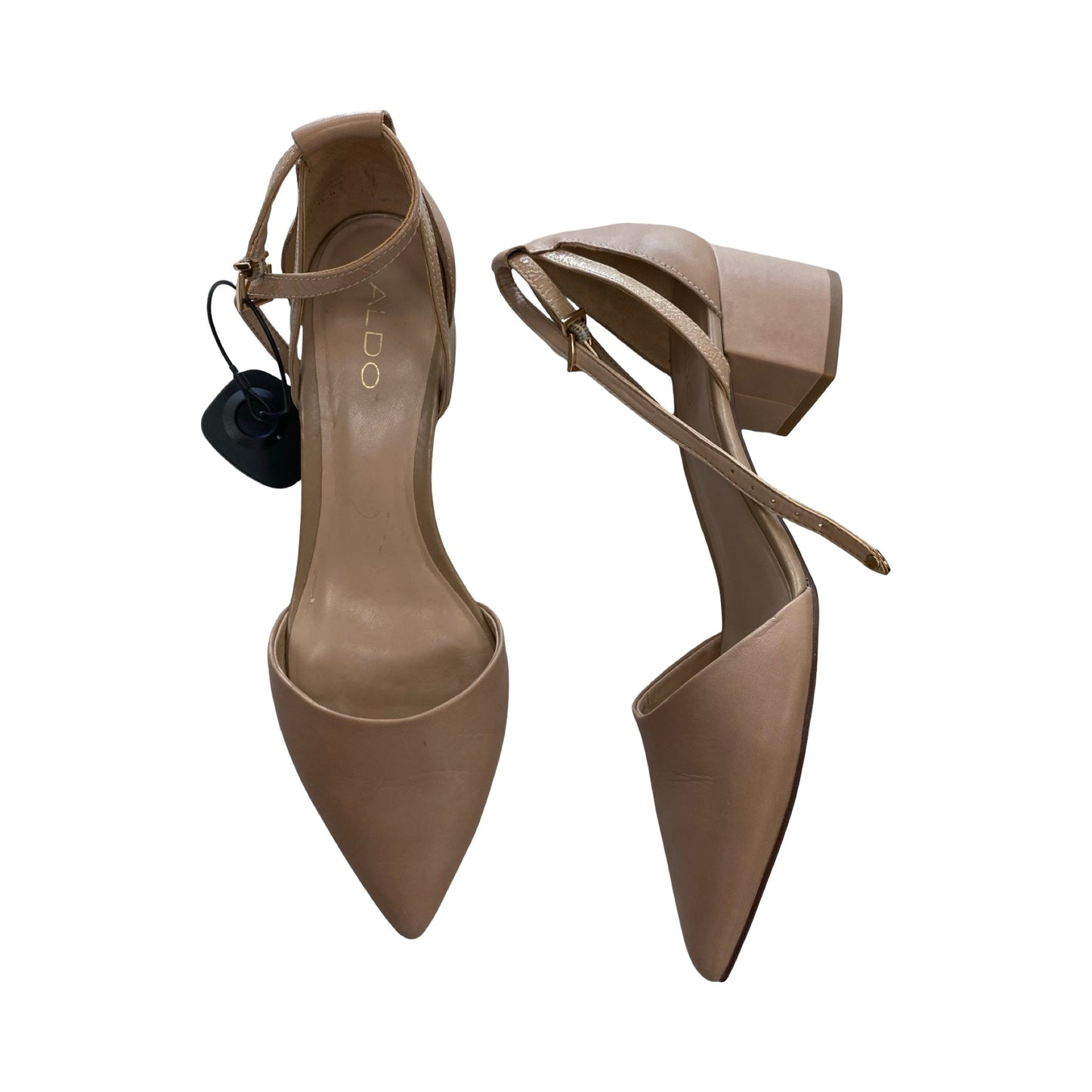 Shoes Heels Block By Aldo In Tan, Size:10