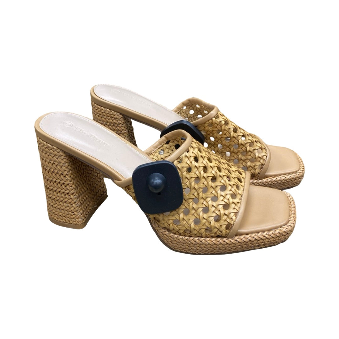 Shoes Heels Block By The Drop In Brown, Size:10