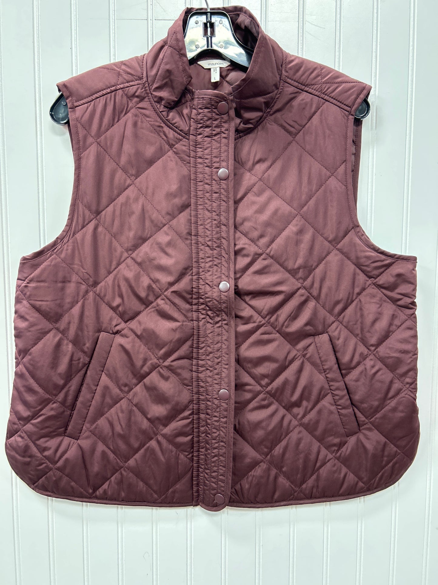 Vest Puffer & Quilted By Maurices In Maroon, Size:L