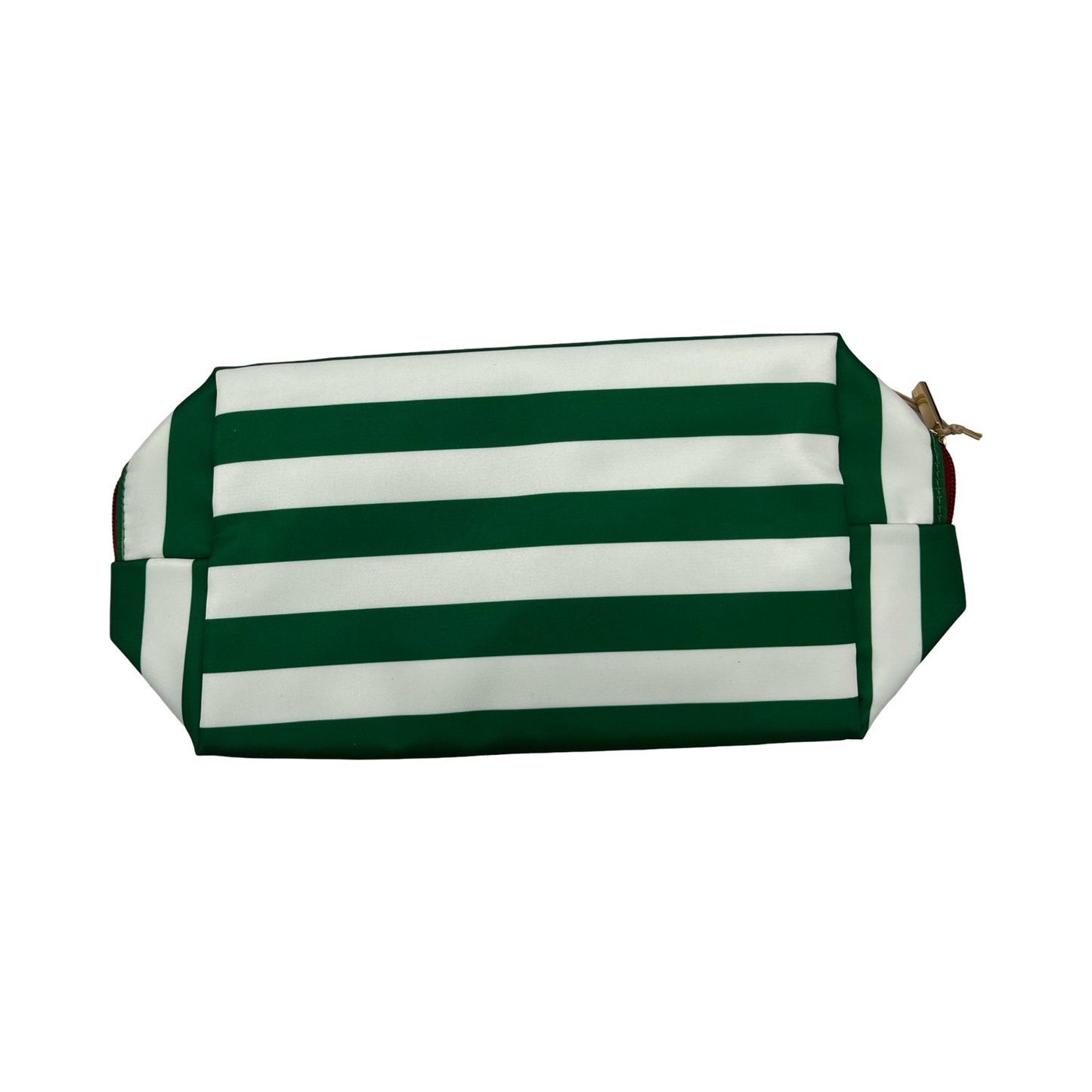 Makeup Bag By Clothes Mentor In Green & White, Size:Large