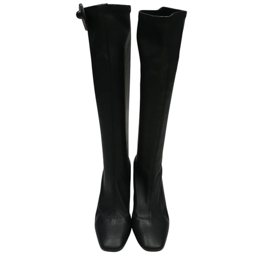 Boots Knee Heels By Donald Pliner In Black, Size:9