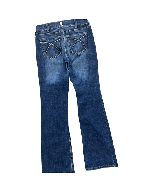 Jeans Boot Cut By Ariat In Blue Denim, Size:8