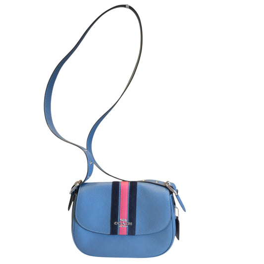 Crossbody Designer By Coach In Blue, Size:Medium