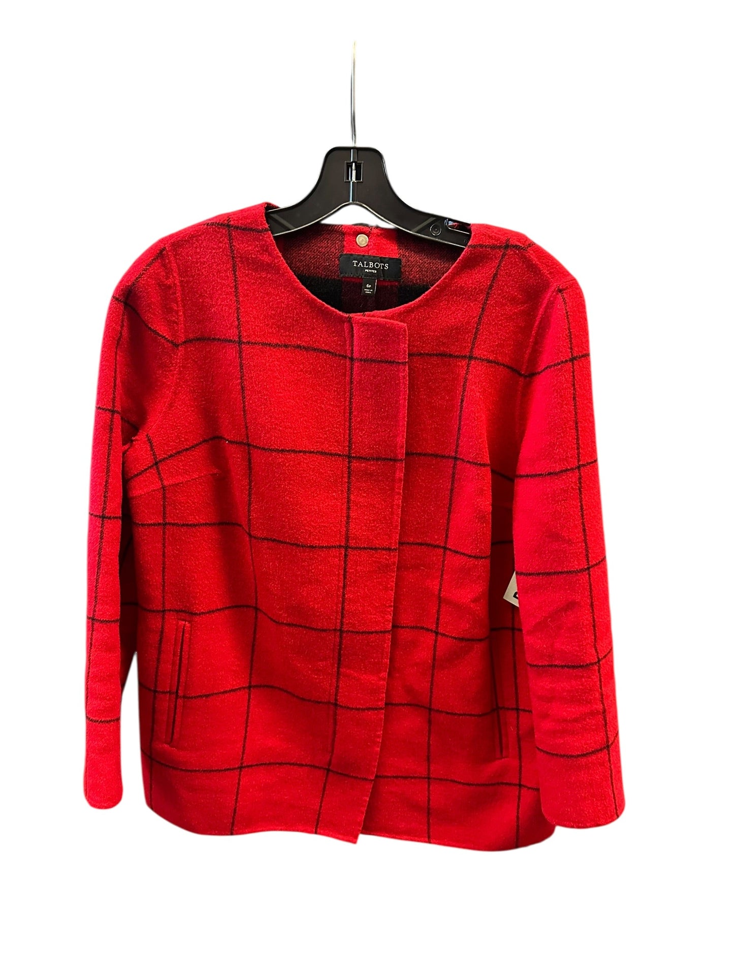 Coat Wool By Talbots In Red, Size:6P