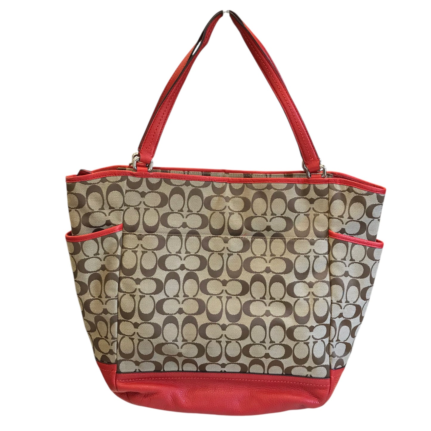 Handbag Designer By Coach In Tan, Size:Large