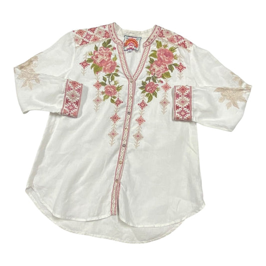 Top Ls Designer By Johnny Was In White, Size:S