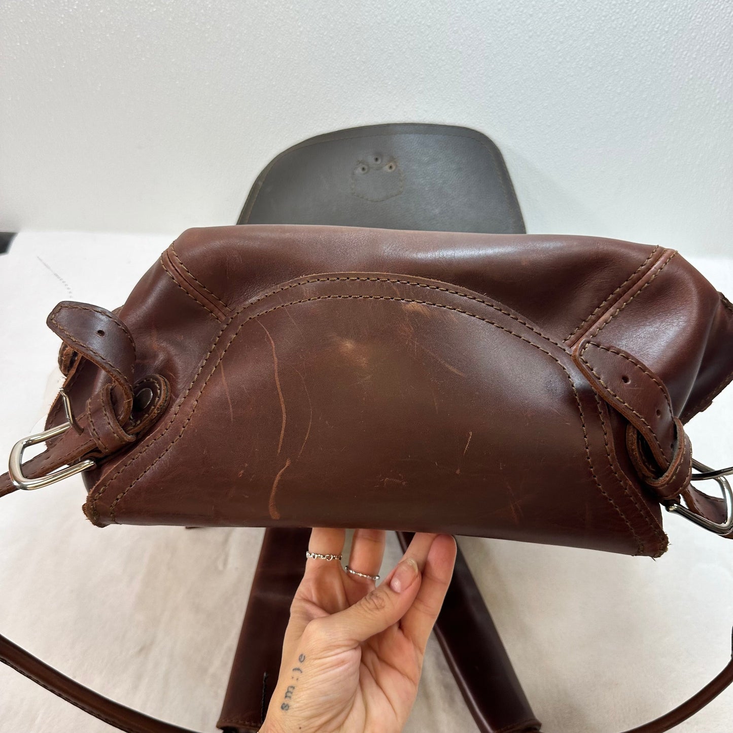 Backpack Leather By SADDLEBACK, Size: Medium