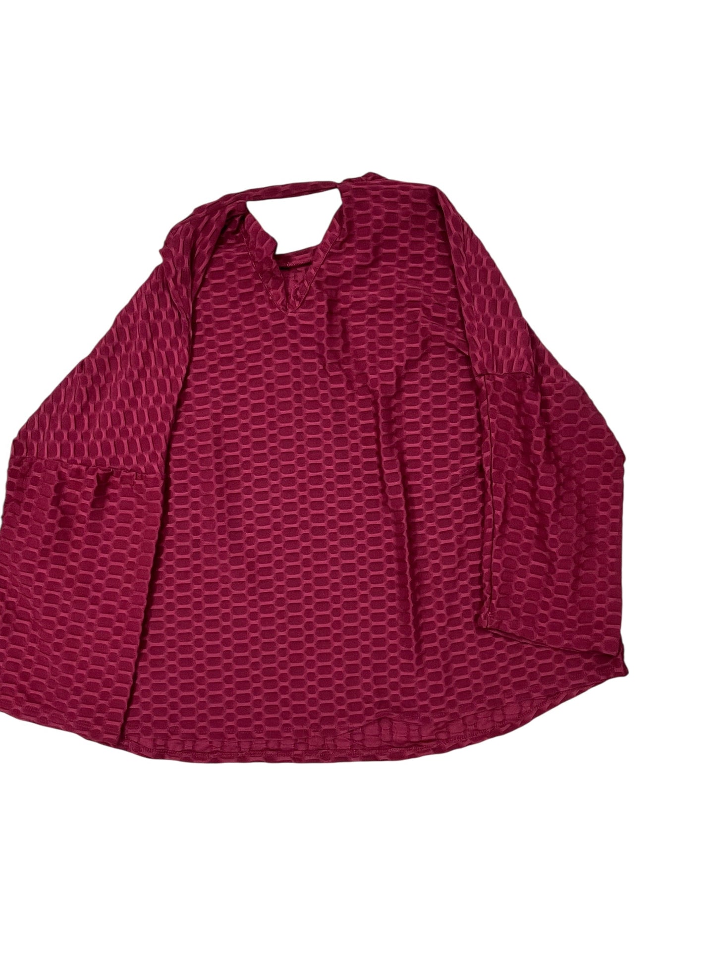 Top 3/4 Sleeve By Cocomo In Red, Size:2X
