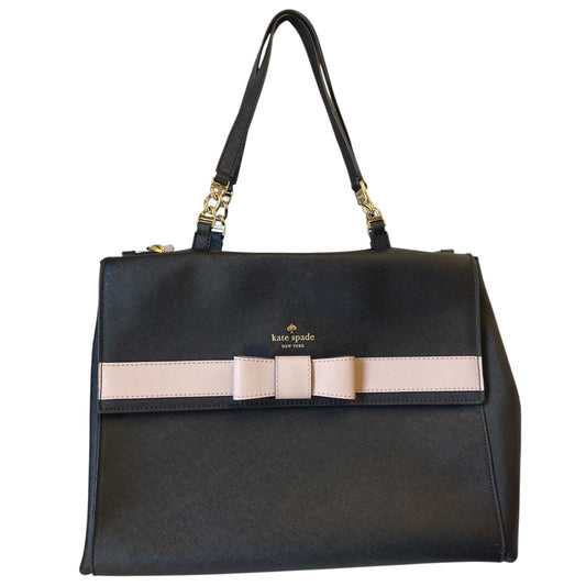 Handbag Designer By Kate Spade In Black & Pink, Size:Large