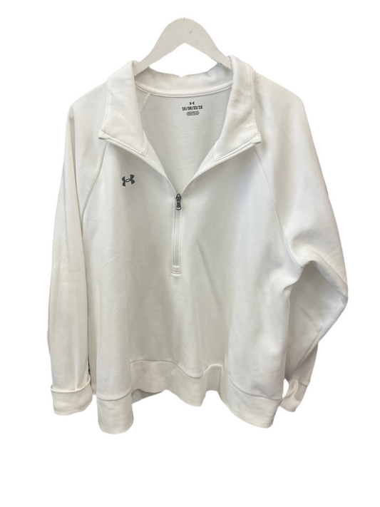 Athletic Sweatshirt Collar By Under Armour In White, Size:2X