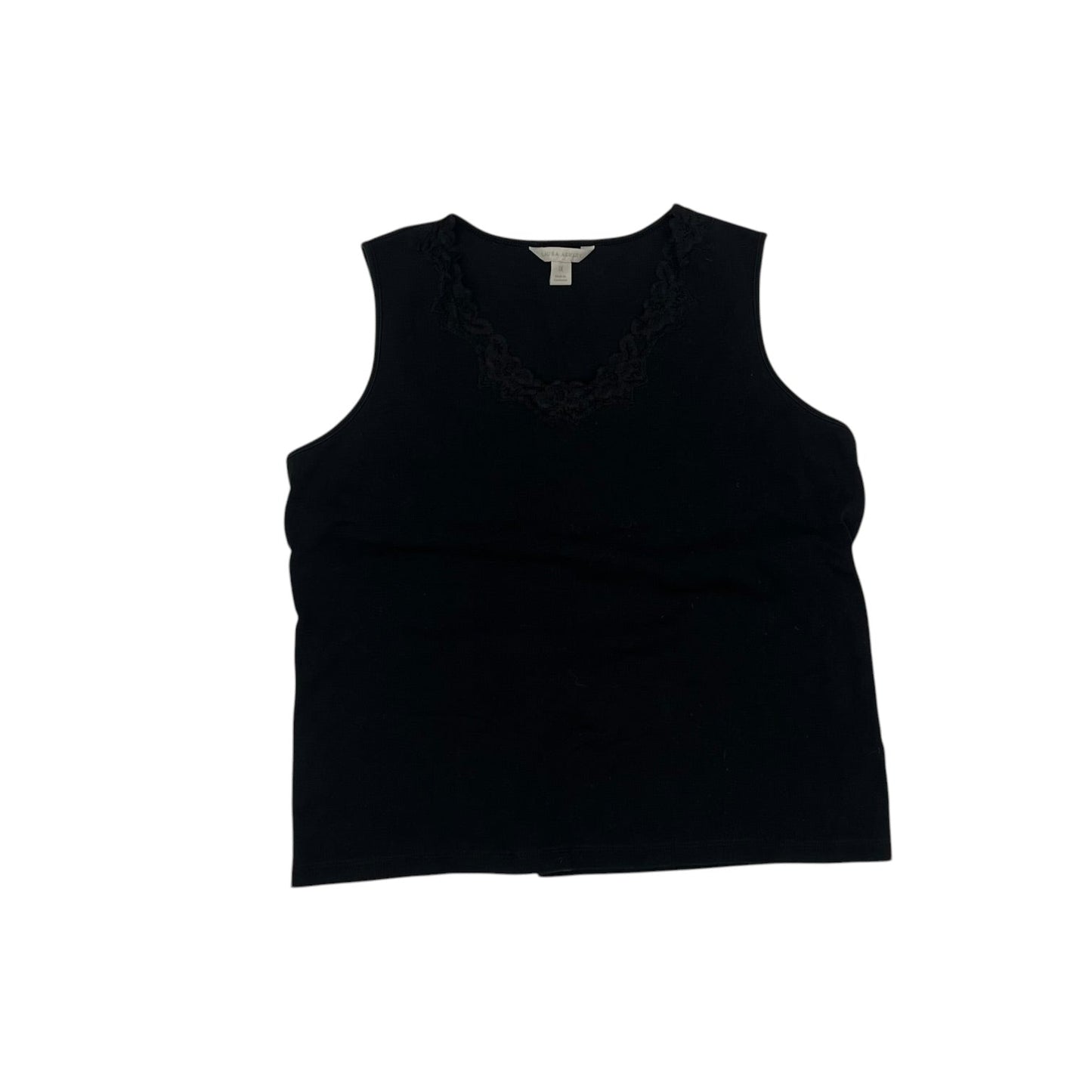 Tank Top By Laura Ashley In Black, Size:1X