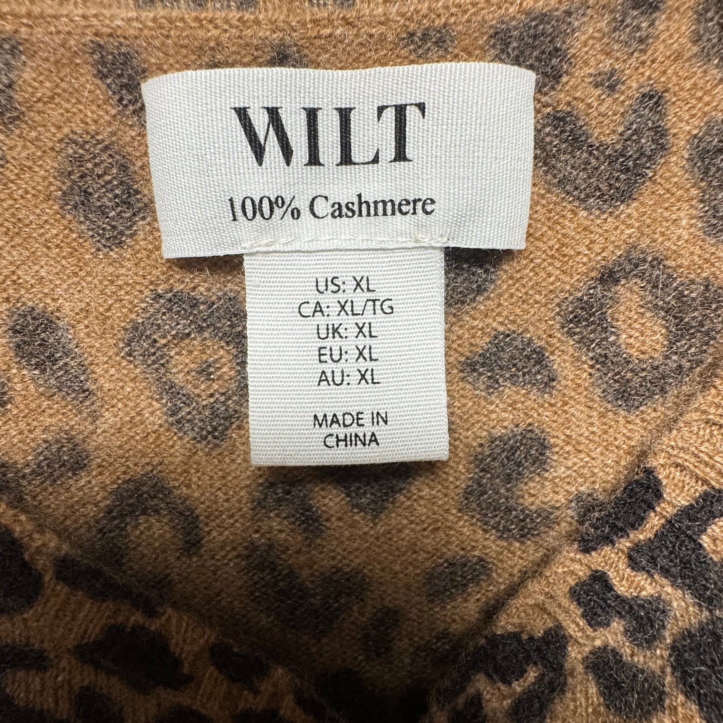 Sweater Cashmere By Wilt In Animal Print, Size: Xl