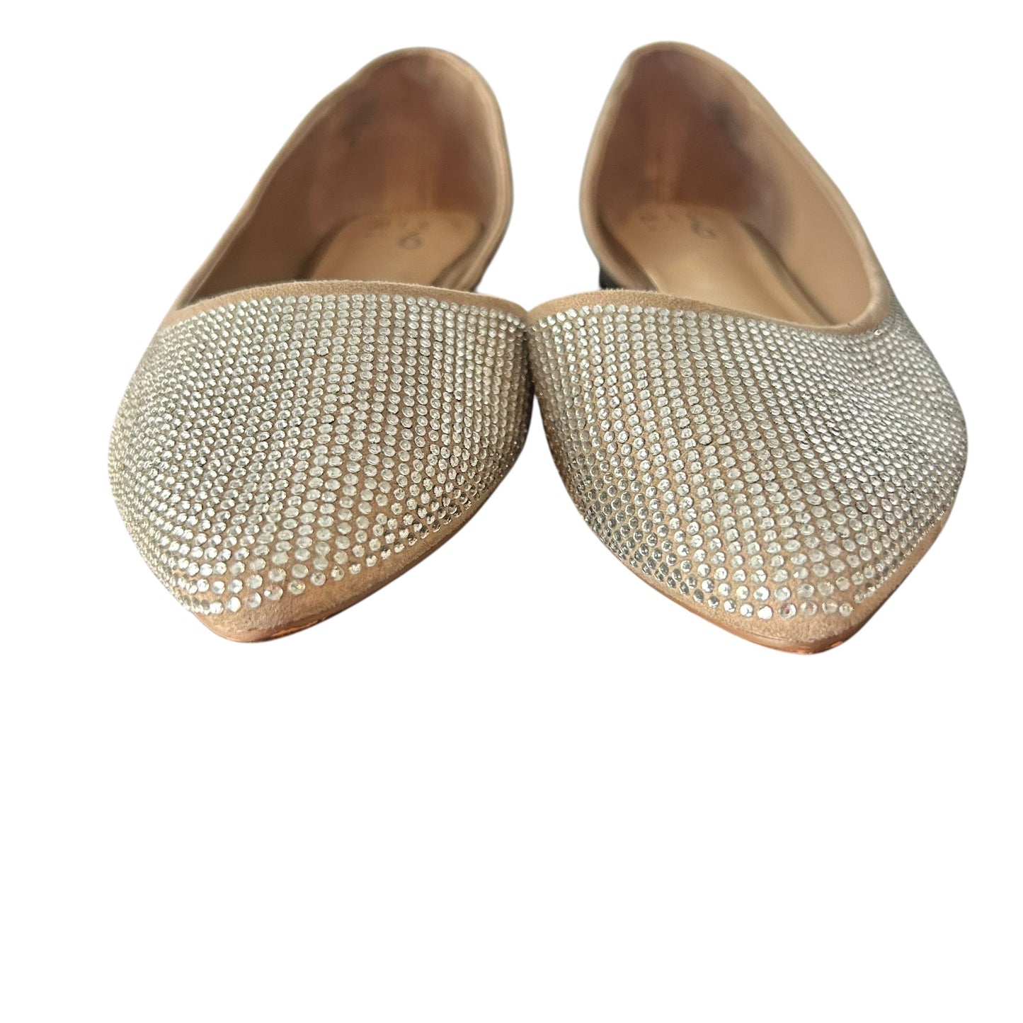 Shoes Flats By Mix No 6 In Silver & Tan, Size: 11