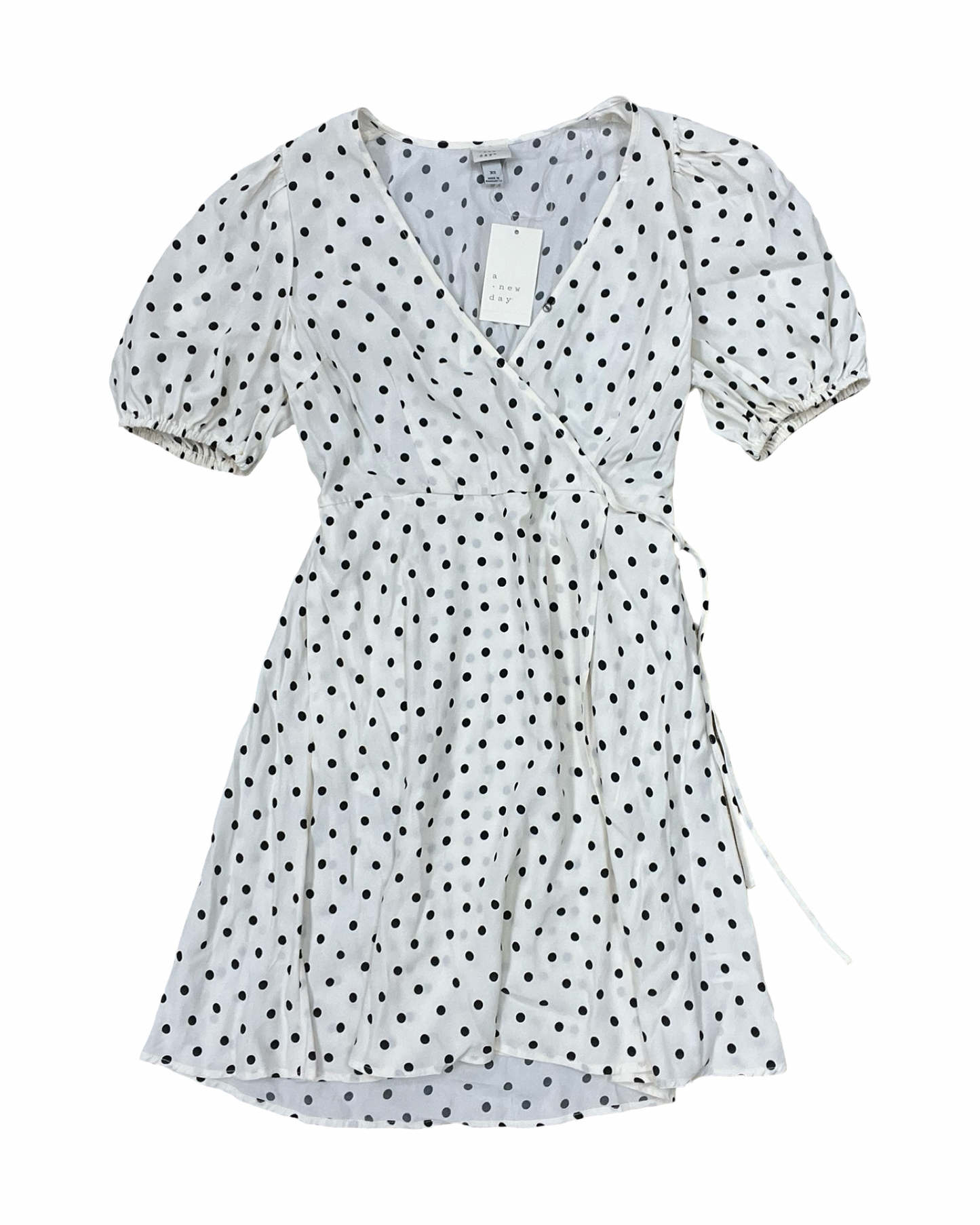 Dress Casual Midi By A New Day In Black & Cream, Size:Xs