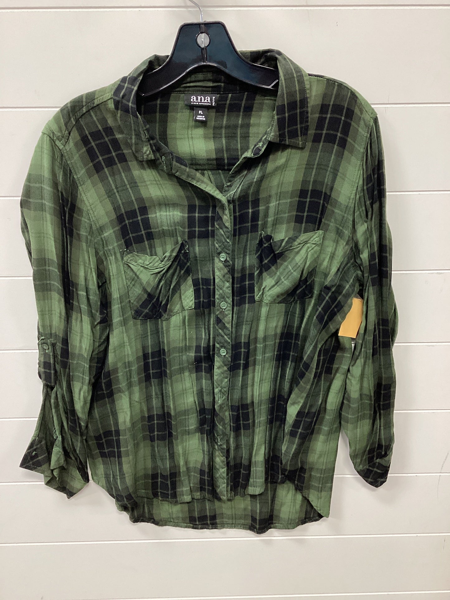 Top Ls By Ana In Green, Size:Lp