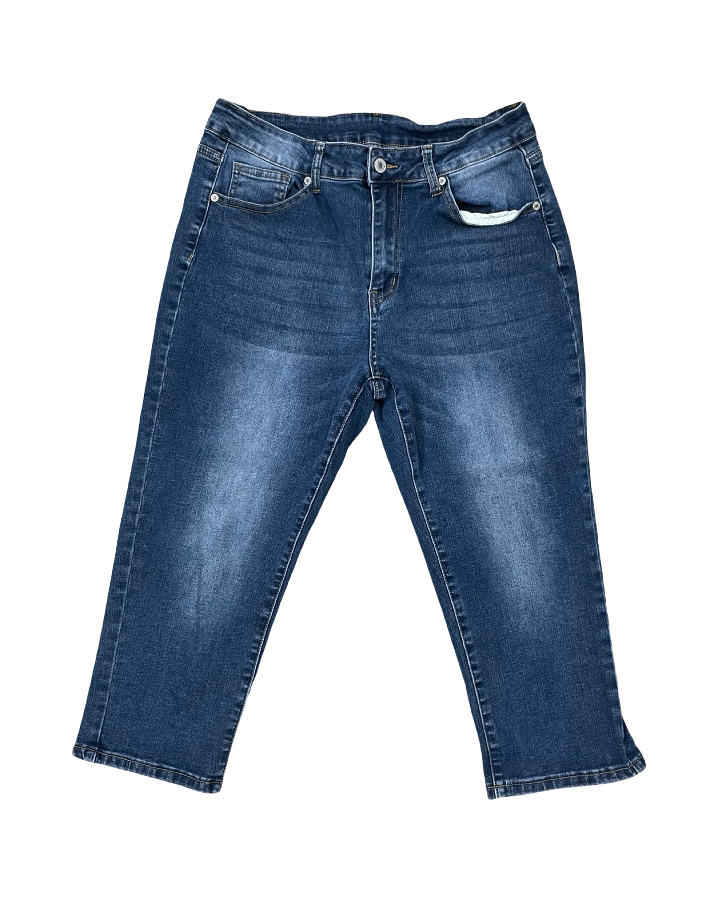 Jeans Cropped By Clothes Mentor In Blue Denim, Size:12
