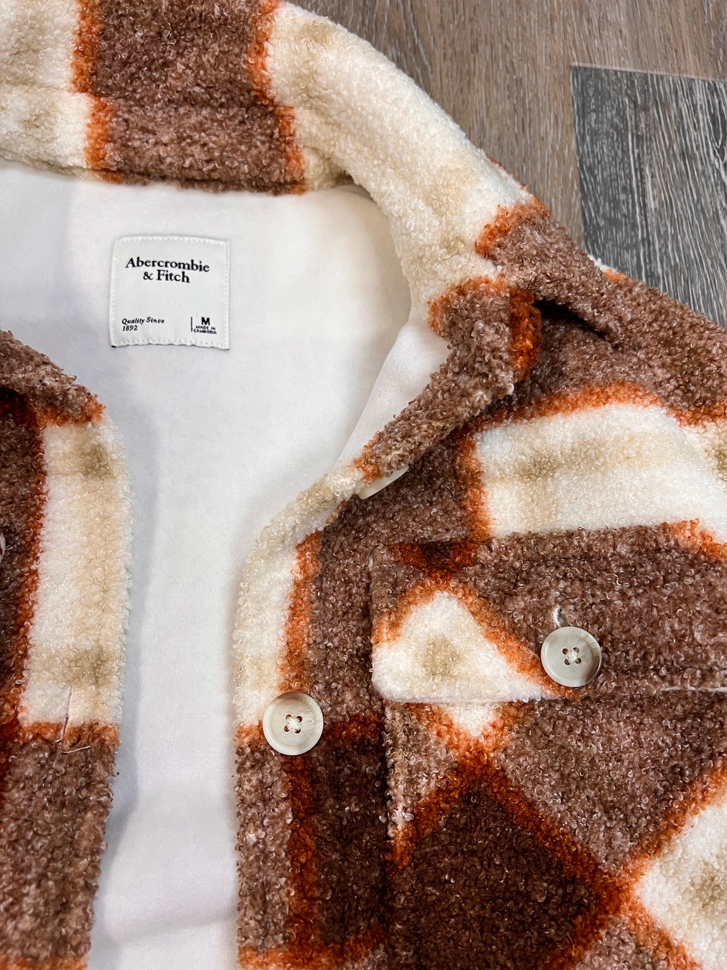 Jacket Faux Fur & Sherpa By Abercrombie And Fitch In Multi-colored, Size: M