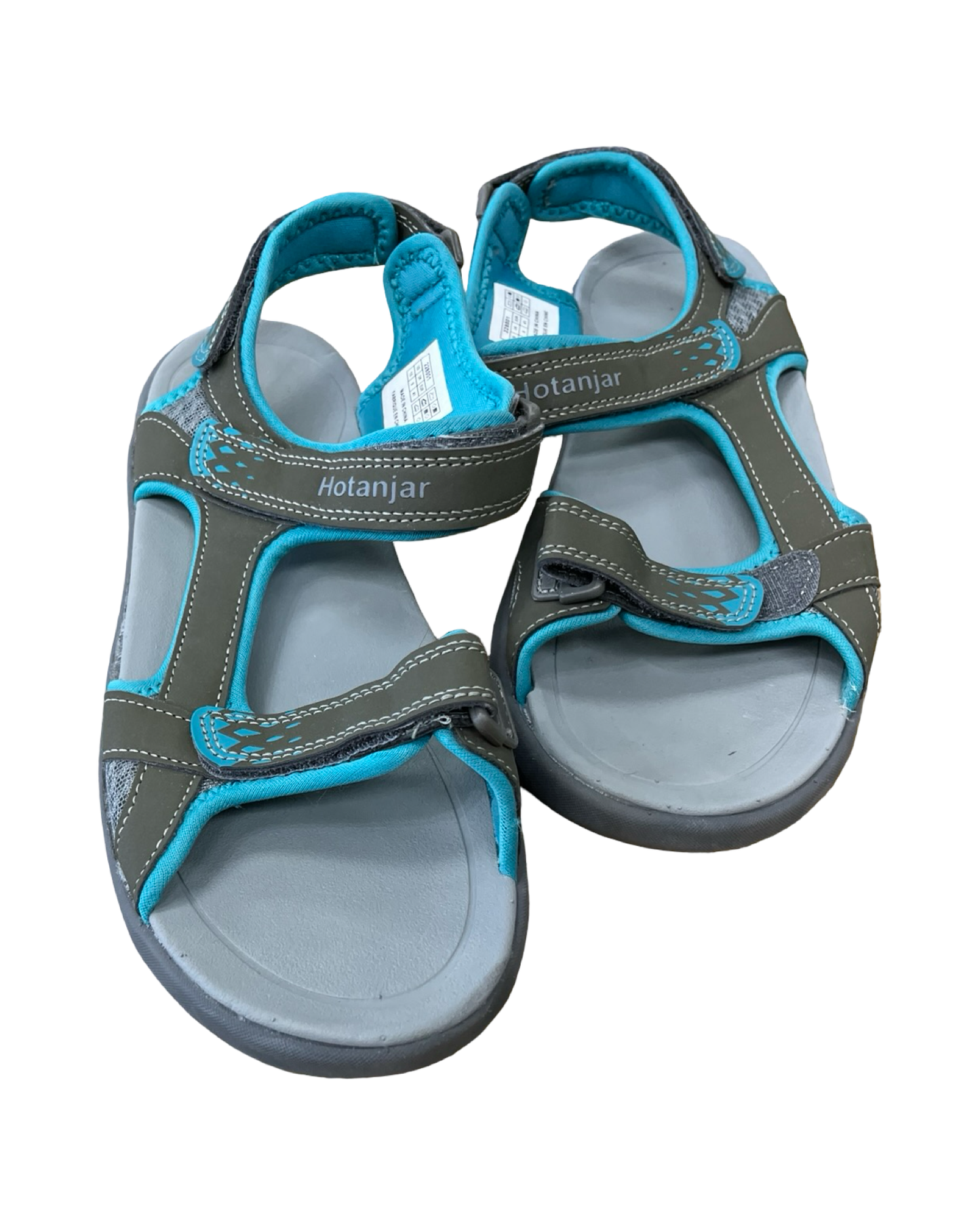 Sandals Flats By Hourglass In Teal, Size:10
