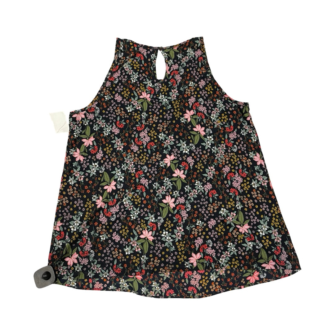 Top Sleeveless By Loft In Floral Print, Size:Xs