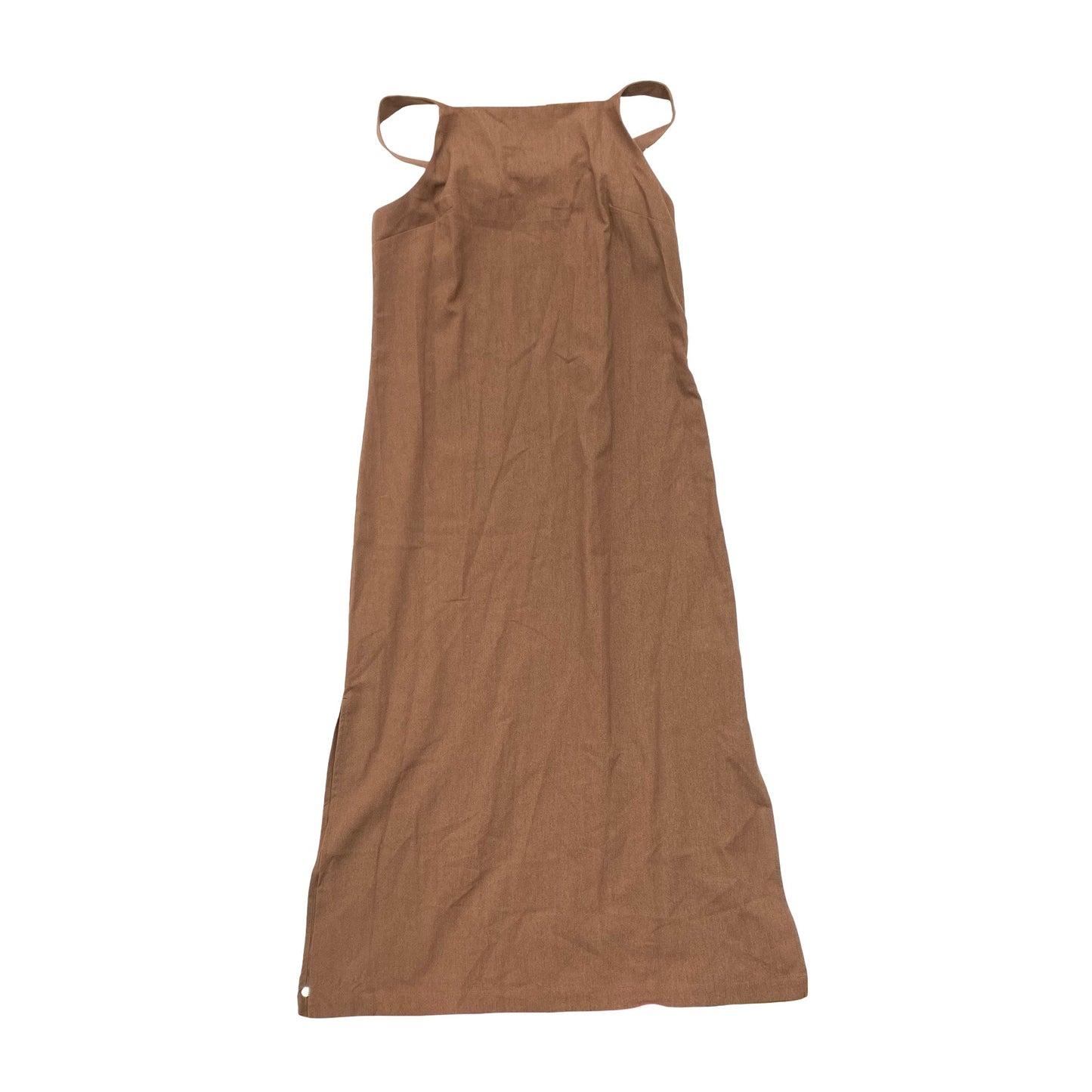 Dress Casual Maxi By Commense In Brown, Size:L