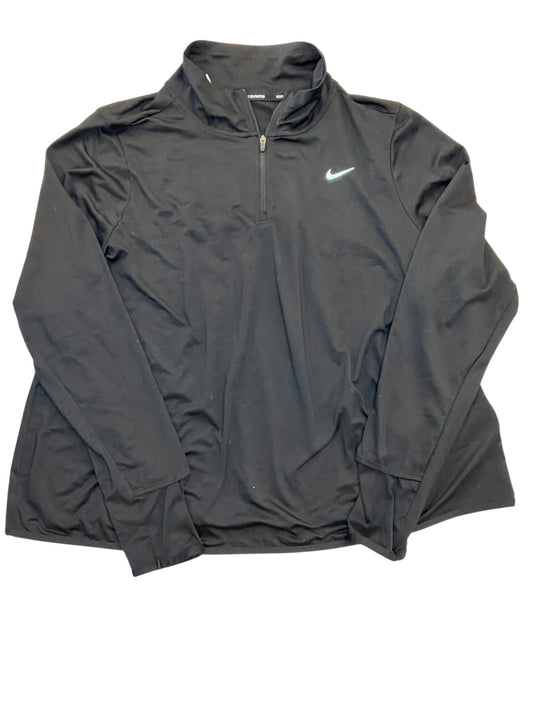 Athletic Top Ls Collar By Nike Apparel In Black, Size:2X