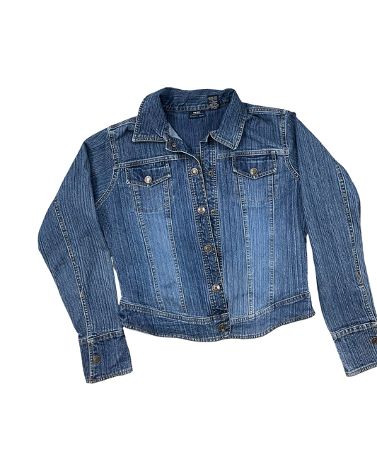 Jacket Denim By Clothes Mentor In Blue Denim, Size:M