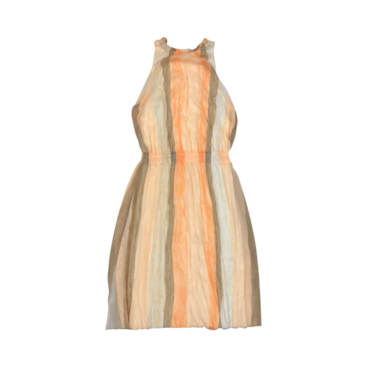 Dress Casual Maxi By Chicos In Orange & Tan, Size:16