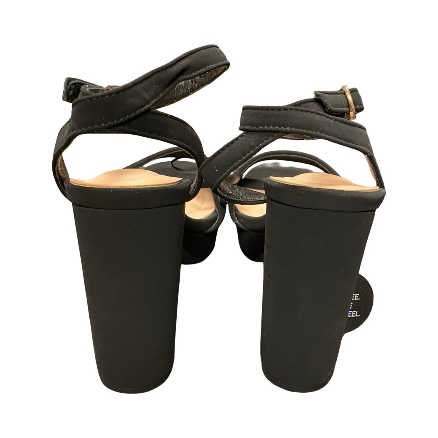 Sandals Heels Block By Windsor In Black, Size:8.5