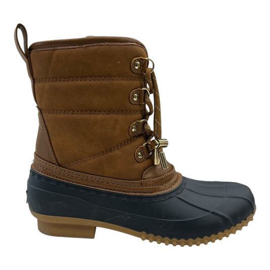 Boots Ankle Flats By Tommy Hilfiger In Blue & Tan, Size:7