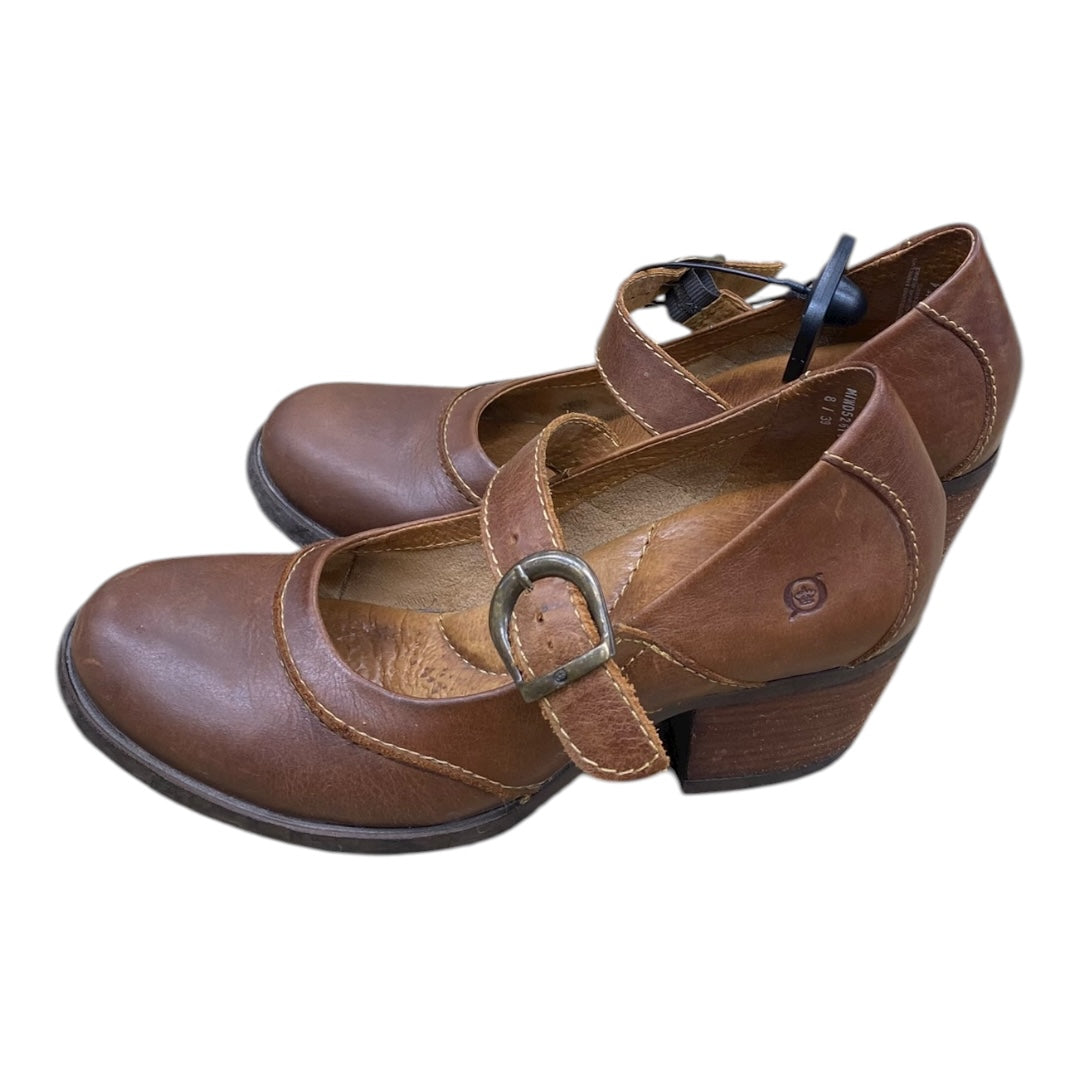 Shoes Heels Block By Born In Brown, Size:8.5