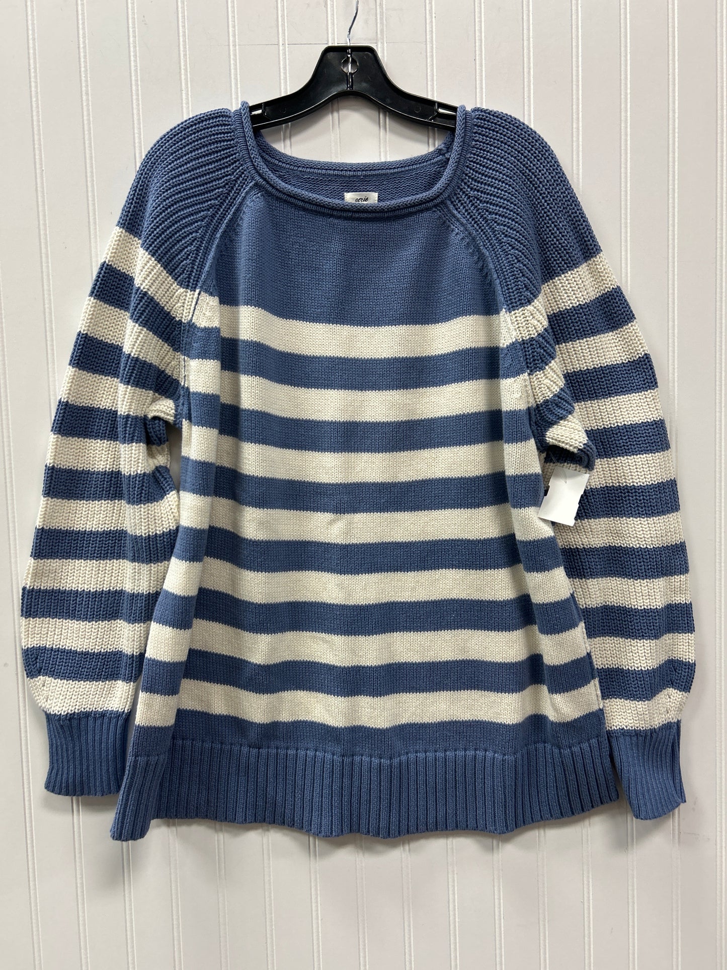 Sweater By Aerie In Blue & White, Size:L