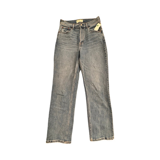 Jeans Straight By Abercrombie And Fitch In Blue Denim, Size:6L