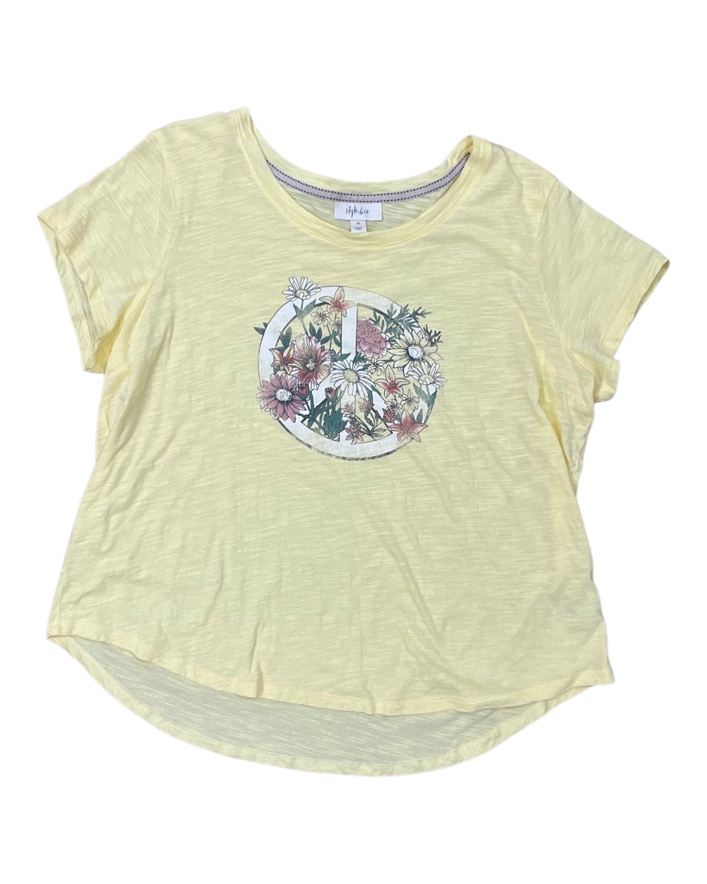 Top Ss By Style And Company In Yellow, Size:1X