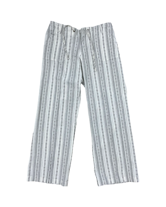 Pants Linen By Just Living In Black & White, Size:L