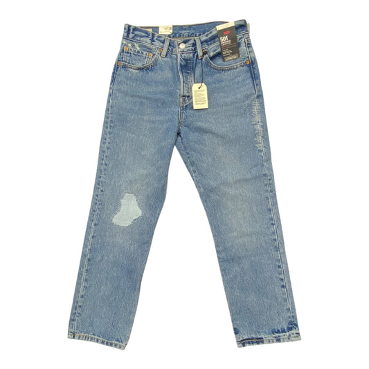 Jeans Cropped By Levis In Blue Denim, Size:4