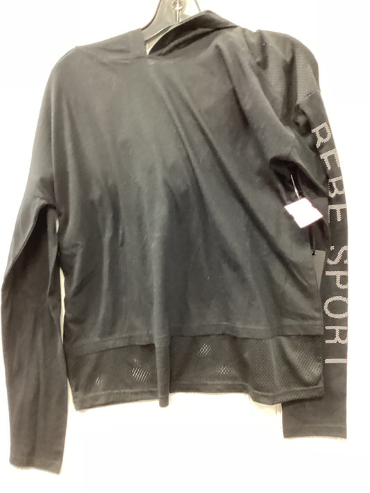 Athletic Top Ls Hoodie By Bebe In Black, Size:M