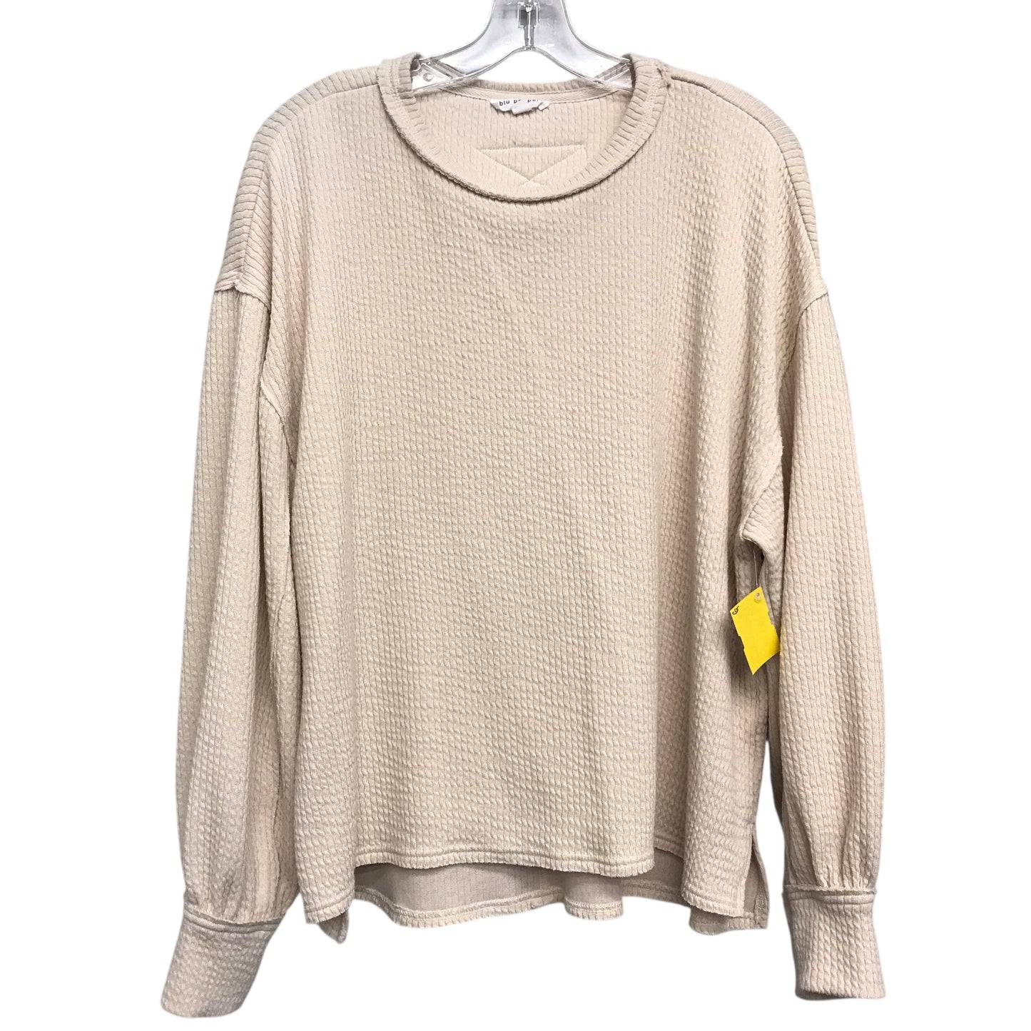Top Ls Basic By Blu Pepper In Cream, Size:L