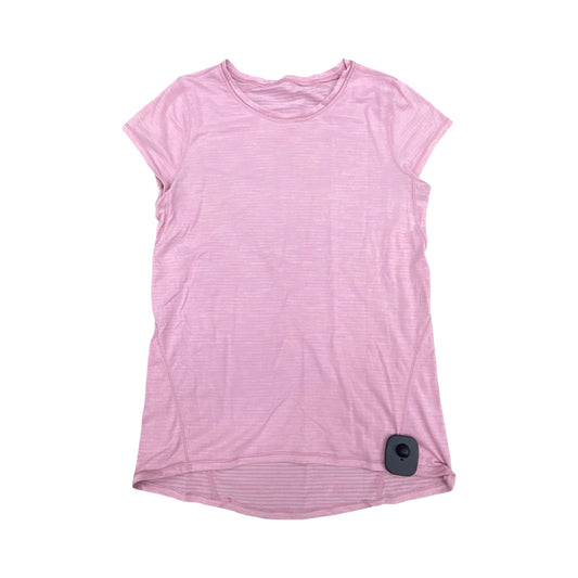 Athletic Top Ss By Lululemon In Pink, Size:S